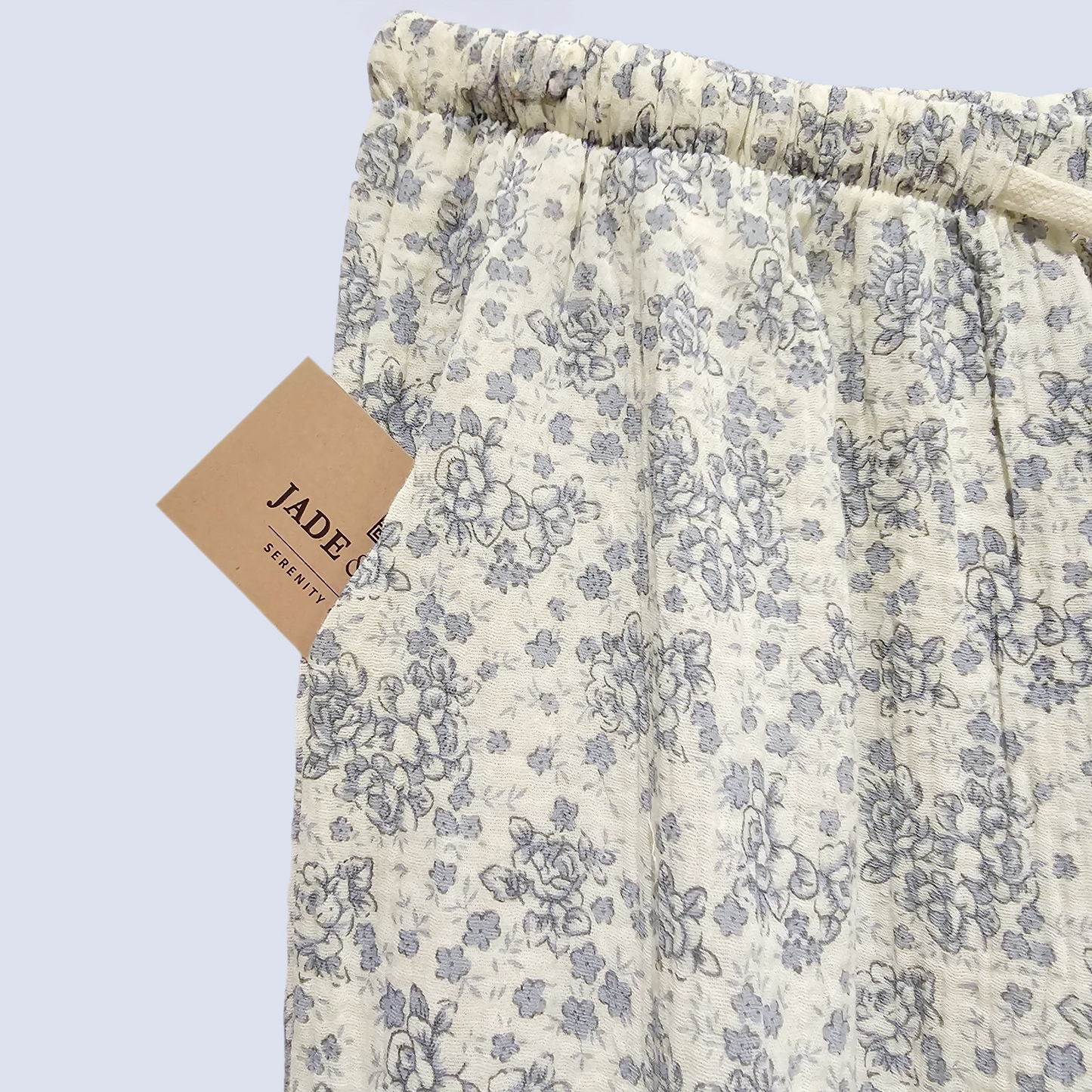 Rose Cotton Gauze Robe & Pants Loungewear Set