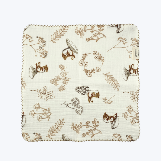 Forest Bunny Cotton Gauze Handkerchief