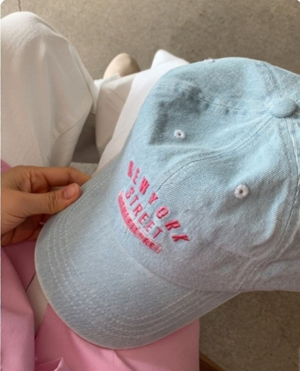 NEW YORK STREET Athleisure Denim Embroidered Cap – Mid Depth