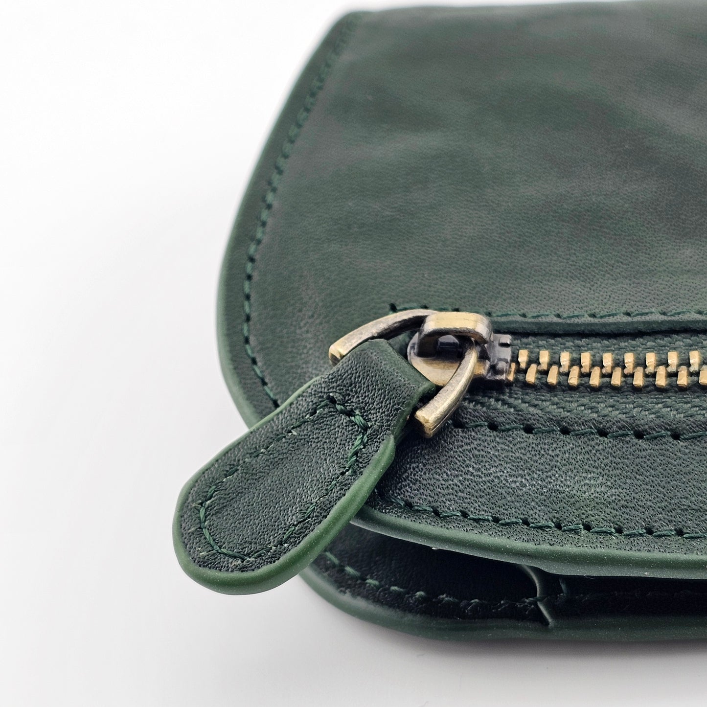 Half Moon Cowhide Leather Wallet