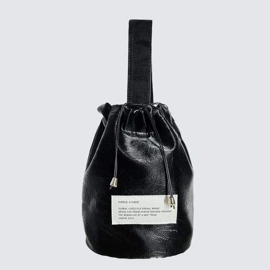 CRACK MINI BUCKET DRAWSTRING TOTE BAG