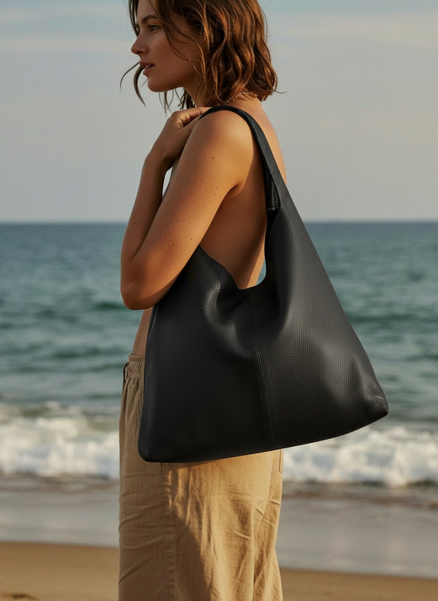 VERA LEATHER HOBO BAG