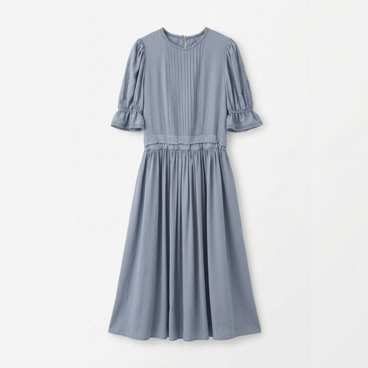 BIANCO Vintage Pintuck Long Dress – Women One Size