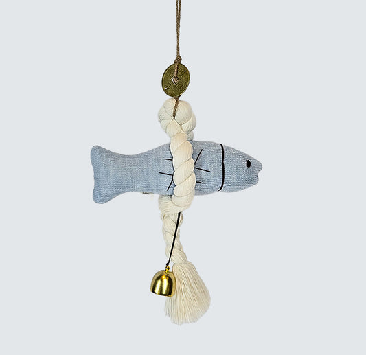 Guardian Fish Charm – Blue (BIG) | Korean Good Fortune Decor