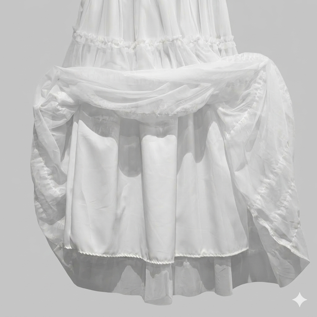 Tulle Tiered Long Skirt – Women One Size