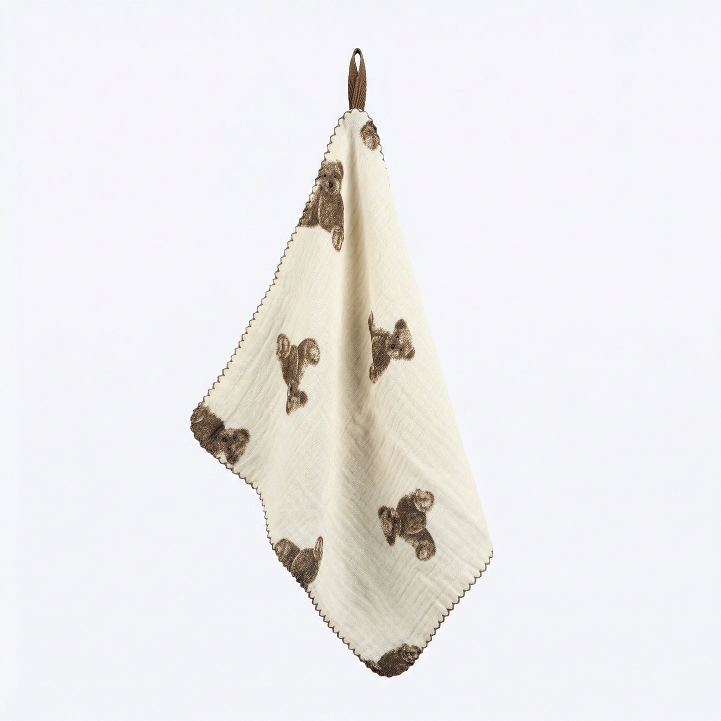 Vintage Teddy Cotton Gauze Handkerchief