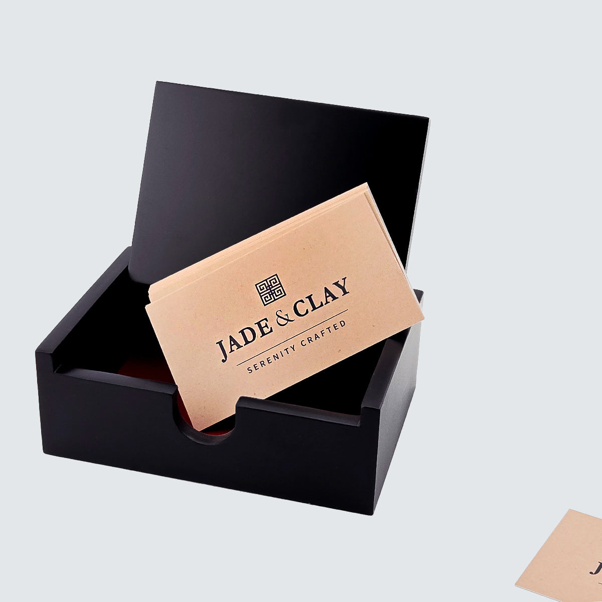 Jagae Mother-of-Pearl Crane Minimal Jewelry & Card Box – Black