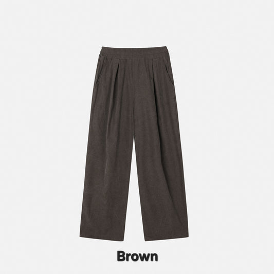 Relaxed Washed Cotton Volume Pants – Men One Size