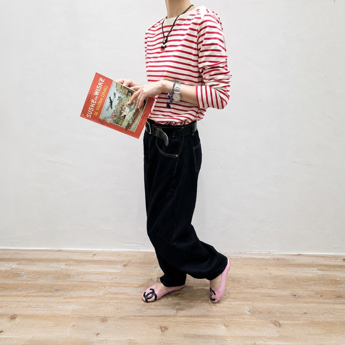 Marin Stripe Boat Neck Long Sleeve Top - Women One Size