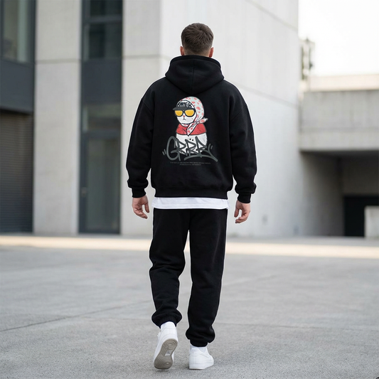 POWERCAT Hoodie — Graphic Street Cat Design (UNISEX / WOMEN – OVERFIT)