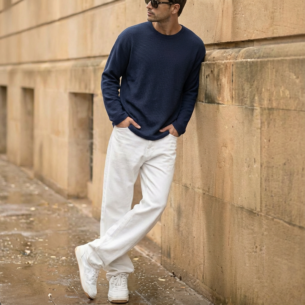 Amber Textured Long Sleeve Top (UNISEX / WOMEN – OVERFIT)