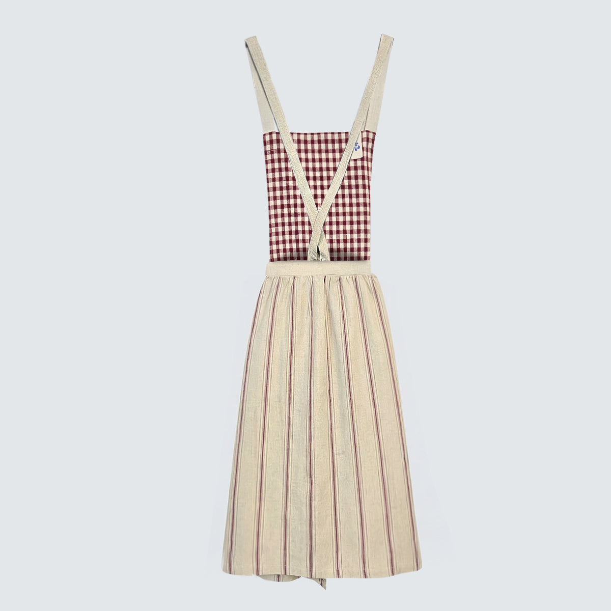 French Country Check & Stripe Apron – Red