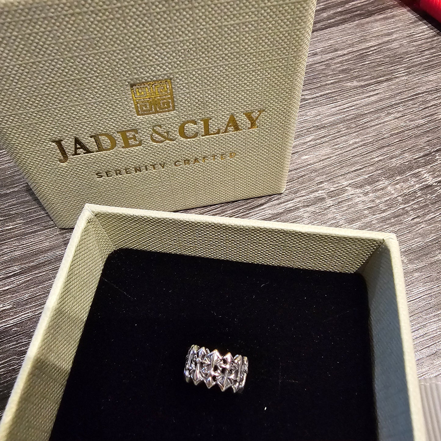 Crown Weave Silver Ear Cuff (Single)