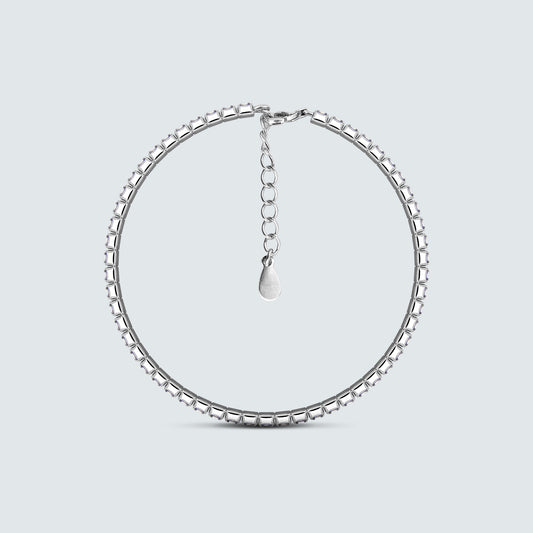 Celestine Lumière Bracelet in Sterling Silver with Zirconia Line