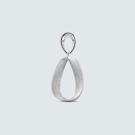 Aero Loop Silver Earrings