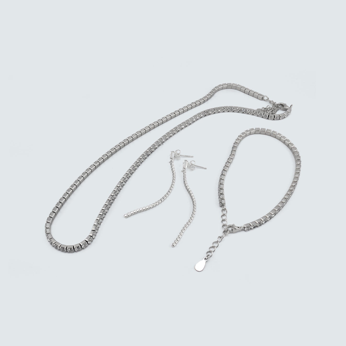 Celestine Lumière Bracelet in Sterling Silver with Zirconia Line