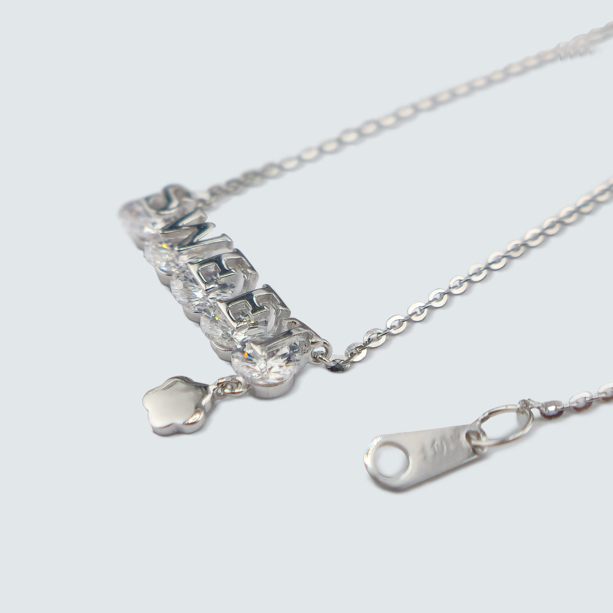 Sweet Crystal Letter Necklace