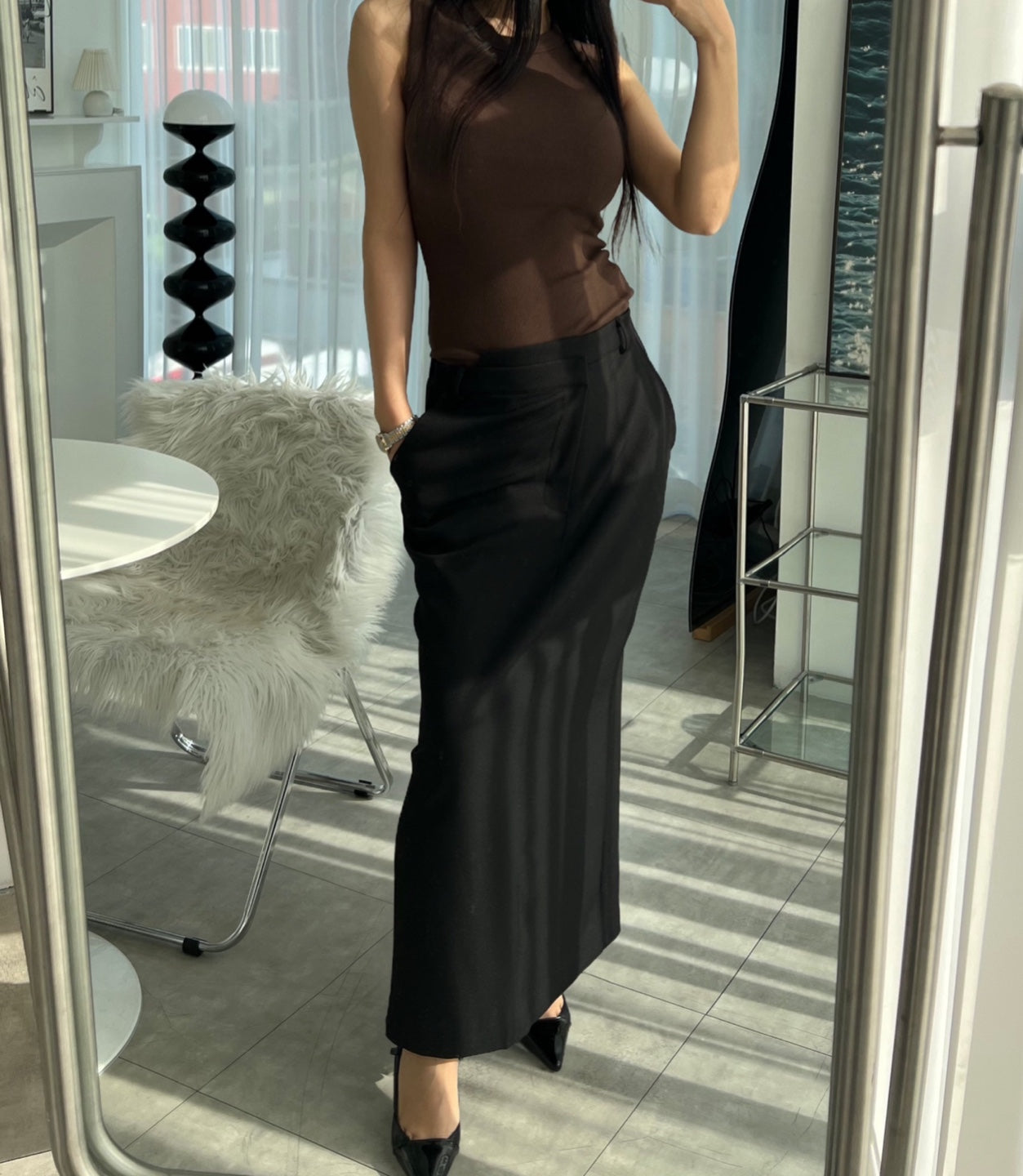 ATELIER LINE – Tailored Long Skirt – Women One Size