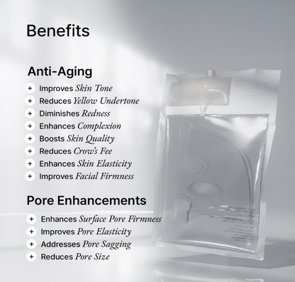 House of B Glow Glutathione 2-Step Face Film Mask Set (5 Sheets) – Skin Tone Enhancement & Wrinkle Care Korean Mask