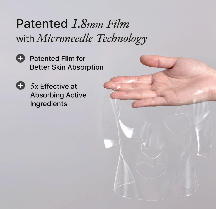 House of B Glow Glutathione 2-Step Face Film Mask Set (5 Sheets) – Skin Tone Enhancement & Wrinkle Care Korean Mask