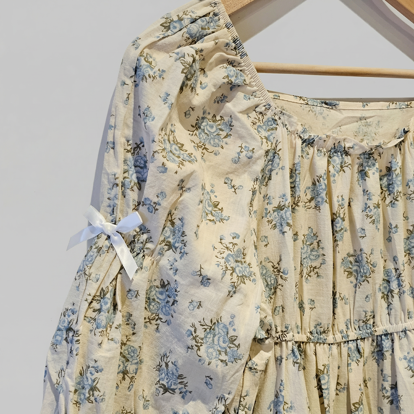 Rose Long Cotton Loungewear Dress