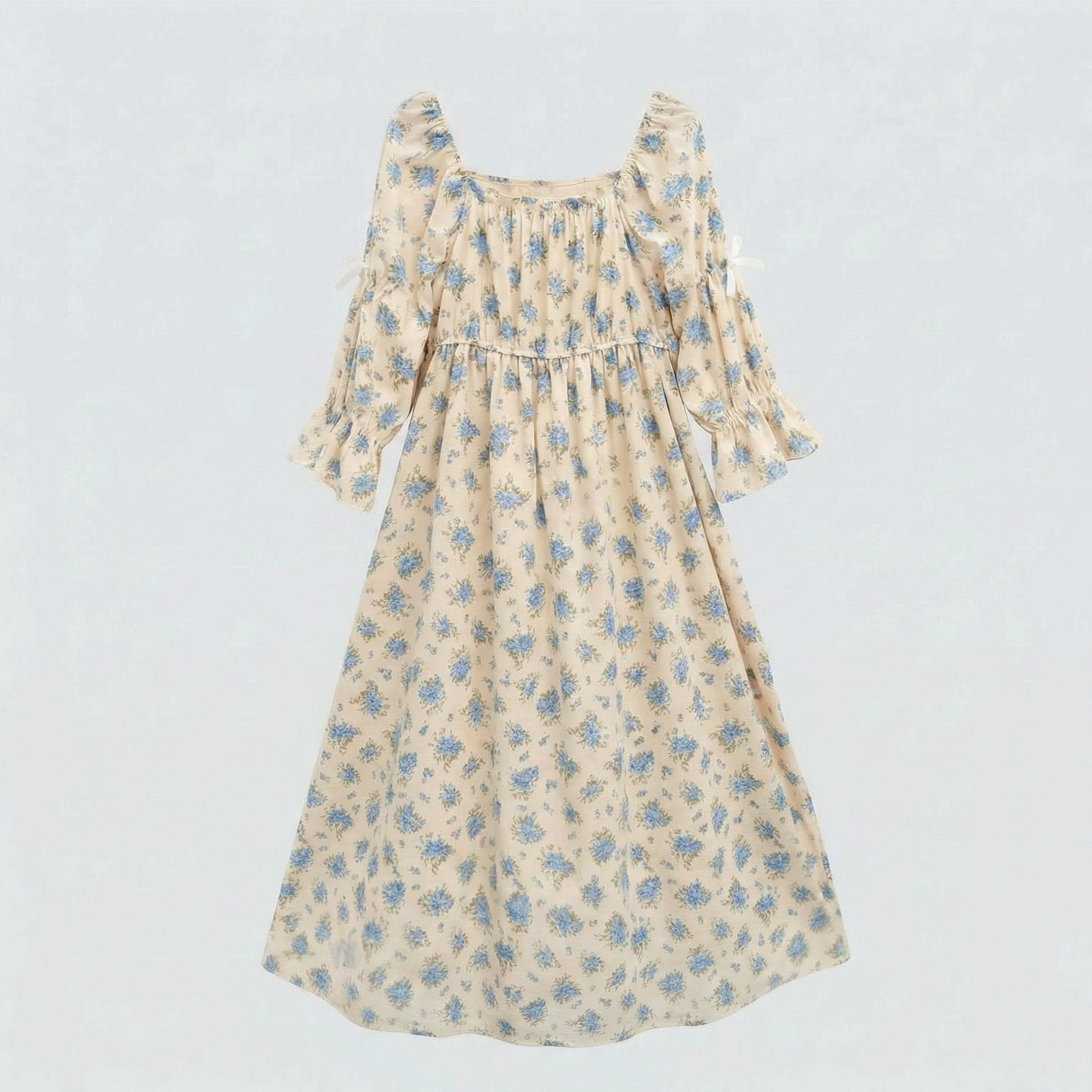 Rose Long Cotton Loungewear Dress