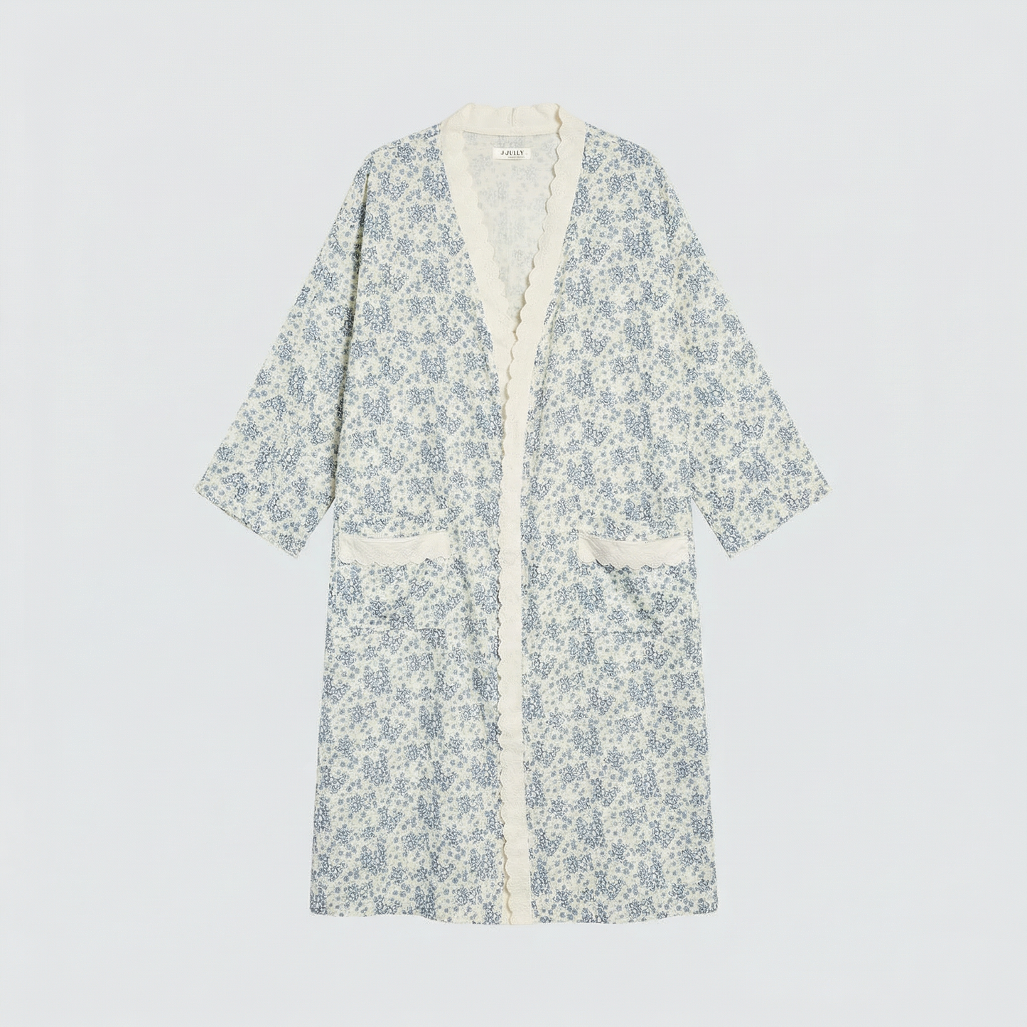 Rose Cotton Gauze Robe & Pants Loungewear Set