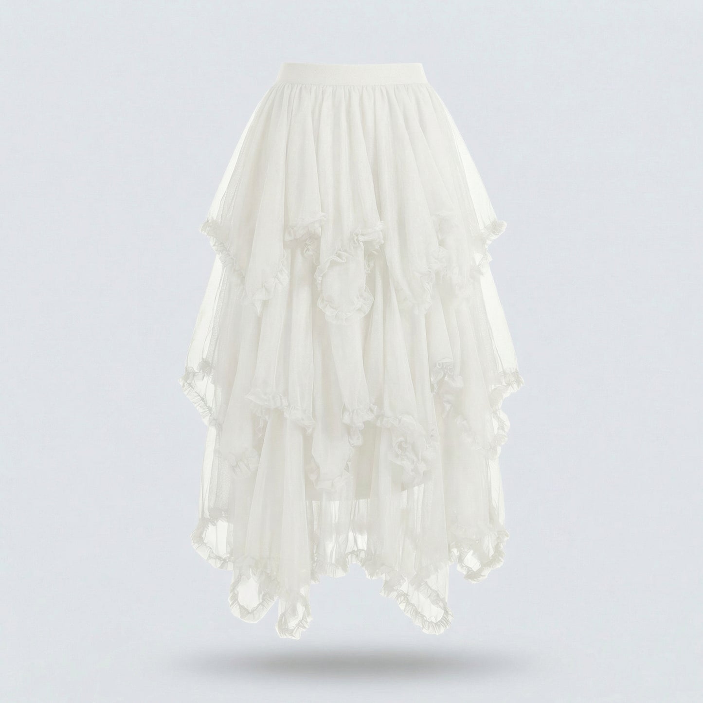 Midnight Ruffle Tulle Skirt – Black / Ivory