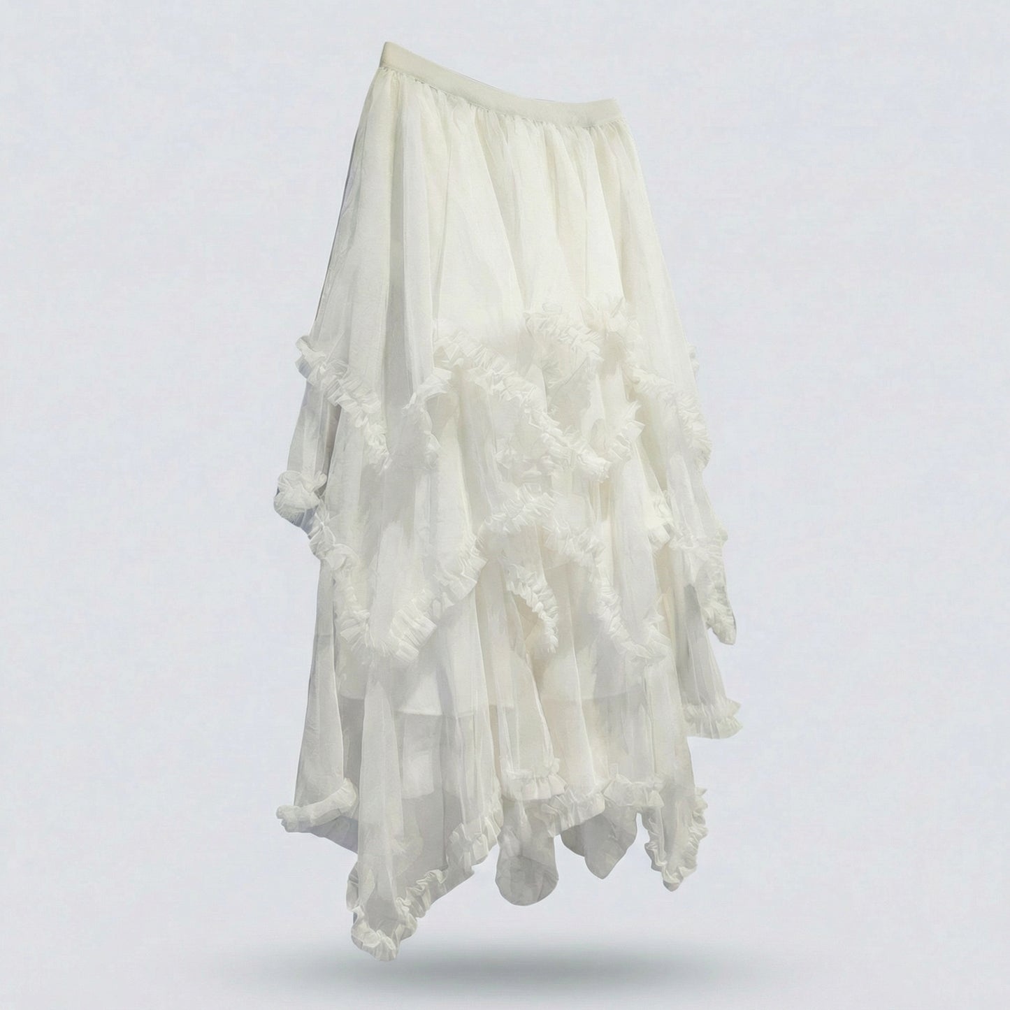 Midnight Ruffle Tulle Skirt – Black / Ivory