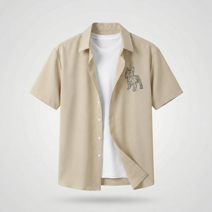 Geometric Bulldog  Shirt (UNISEX / WOMEN – OVERFIT)