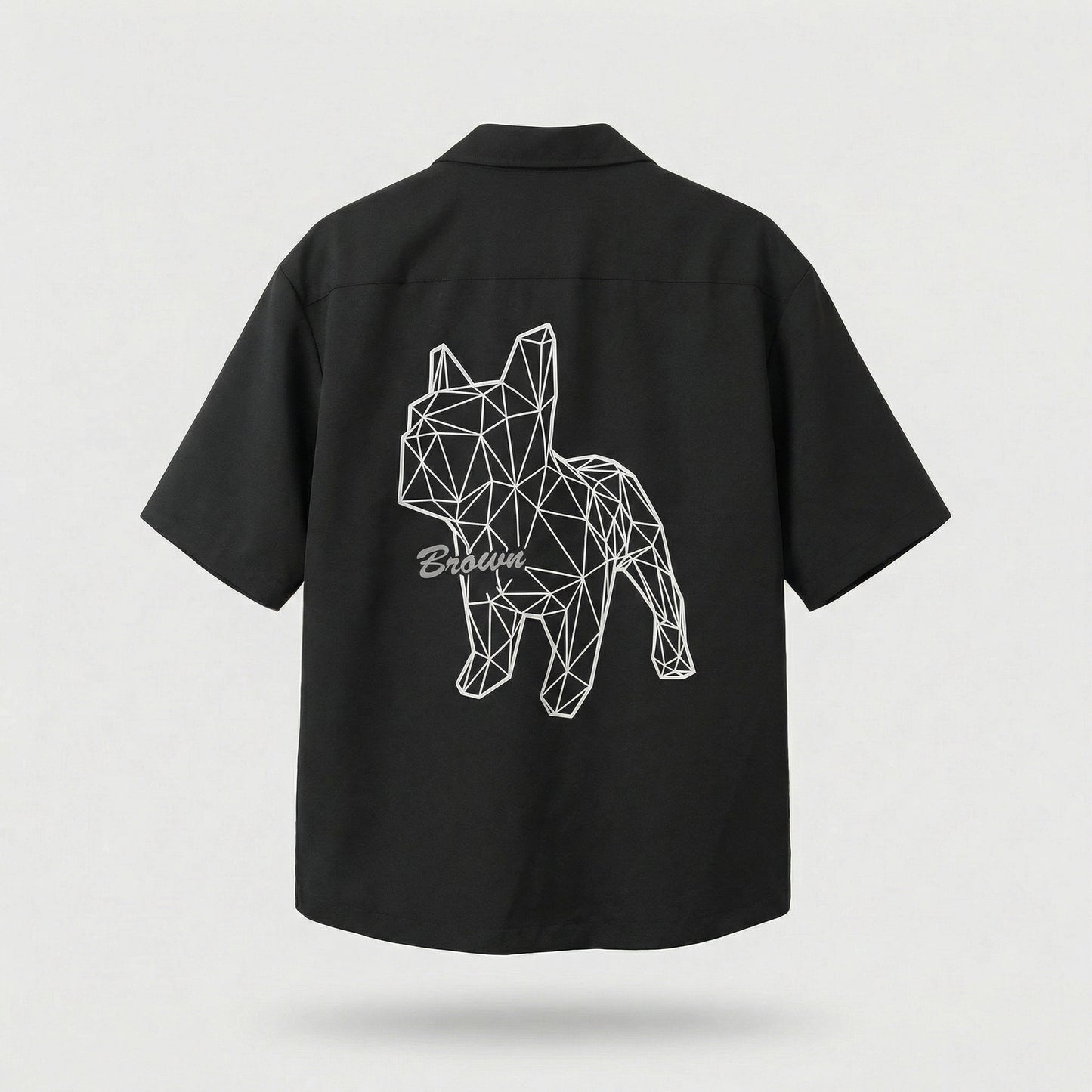 Geometric Bulldog  Shirt (UNISEX / WOMEN – OVERFIT)