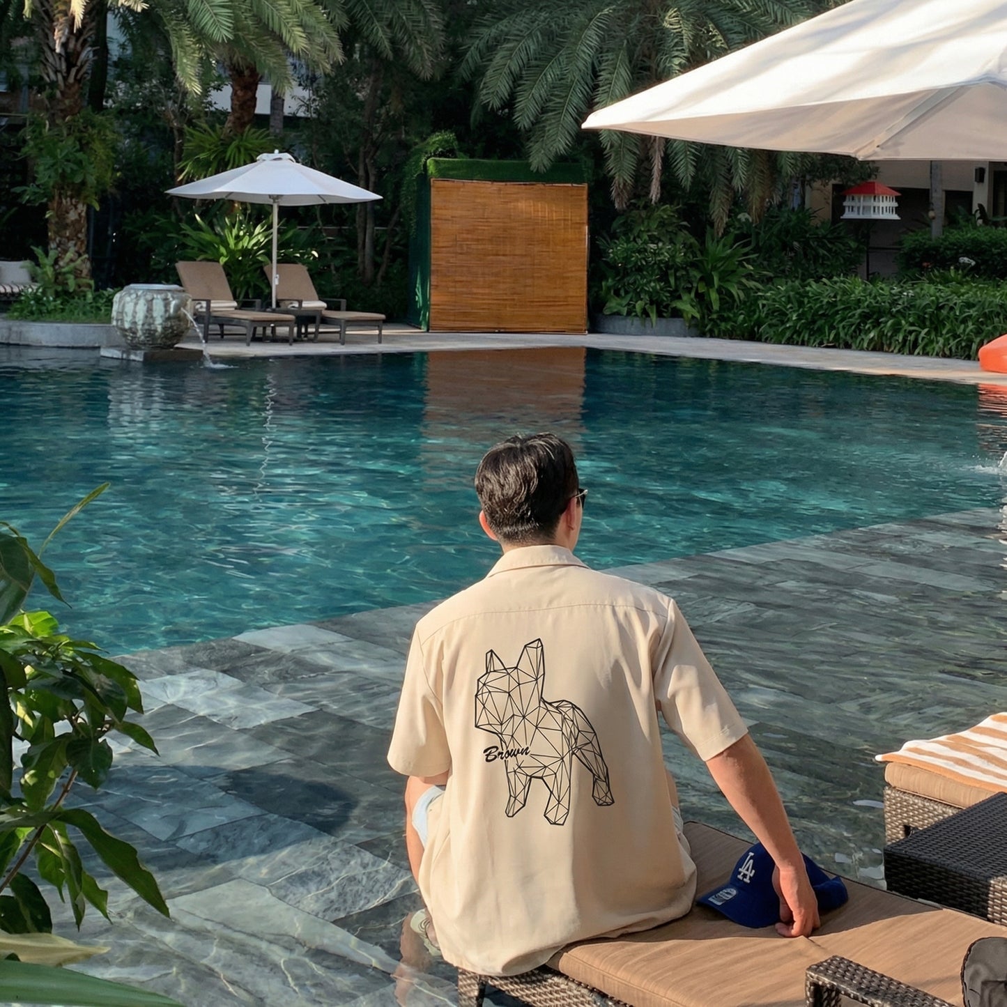 Geometric Bulldog  Shirt (UNISEX / WOMEN – OVERFIT)