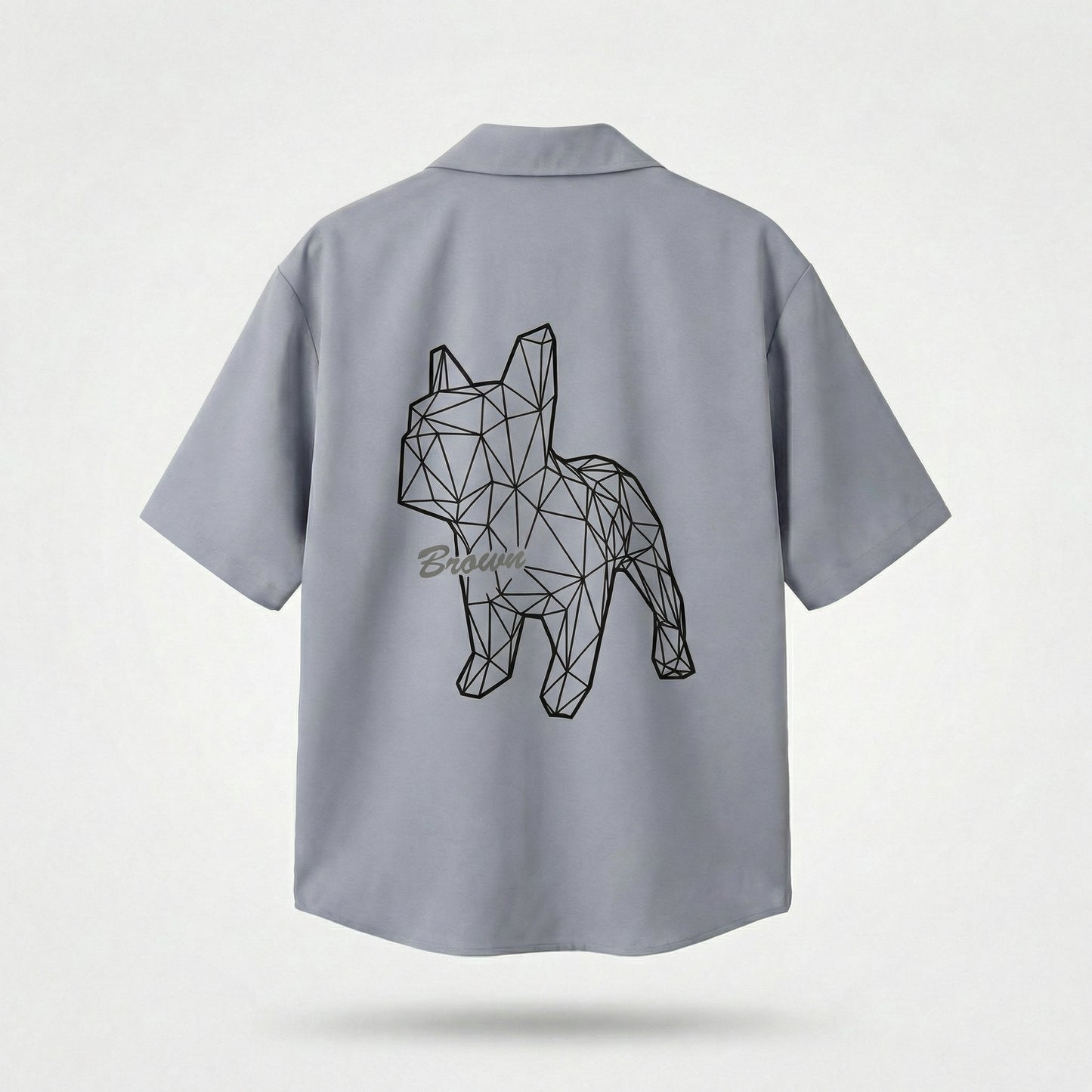 Geometric Bulldog  Shirt (UNISEX / WOMEN – OVERFIT)