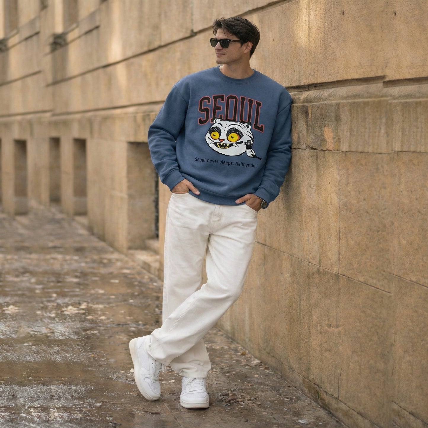 Seoul HAECHI Graphic Unisex Sweatshirt   (UNISEX / WOMEN – OVERFIT)