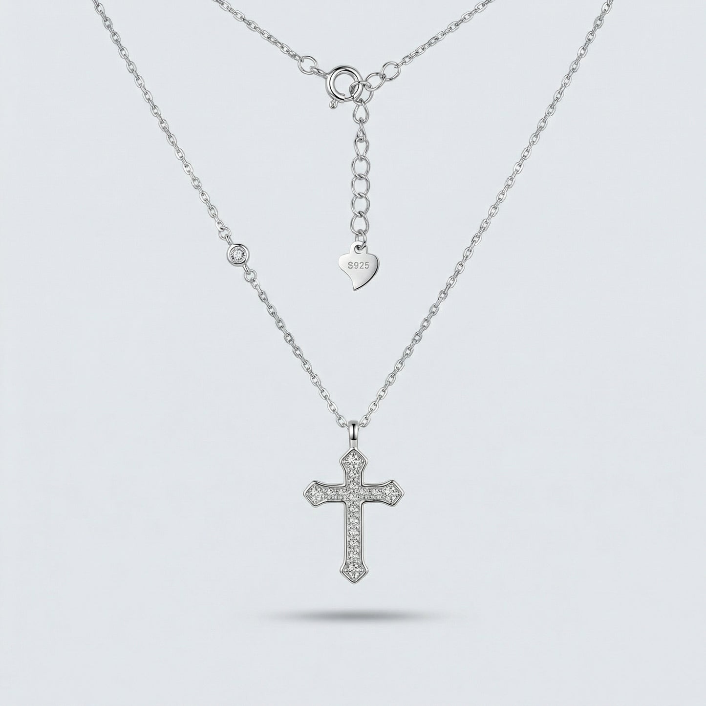 Radiant Cross S925 Silver Necklace