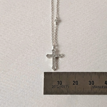 Radiant Cross S925 Silver Necklace