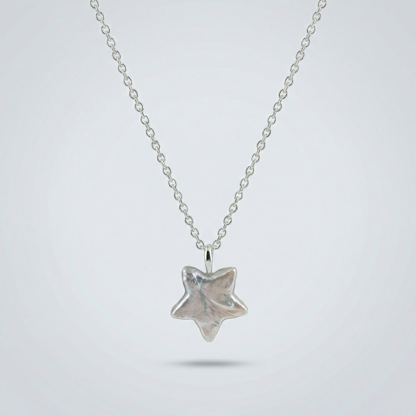 Freshwater Pearl Star Pendant S925 Silver Necklace