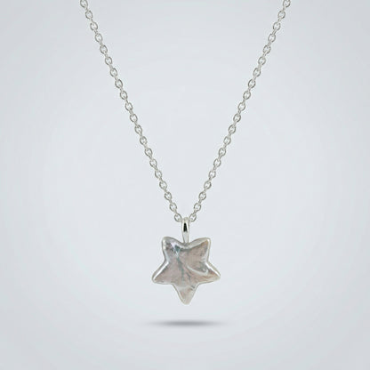 Freshwater Pearl Star Pendant S925 Silver Necklace