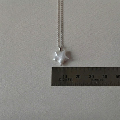 Freshwater Pearl Star Pendant S925 Silver Necklace