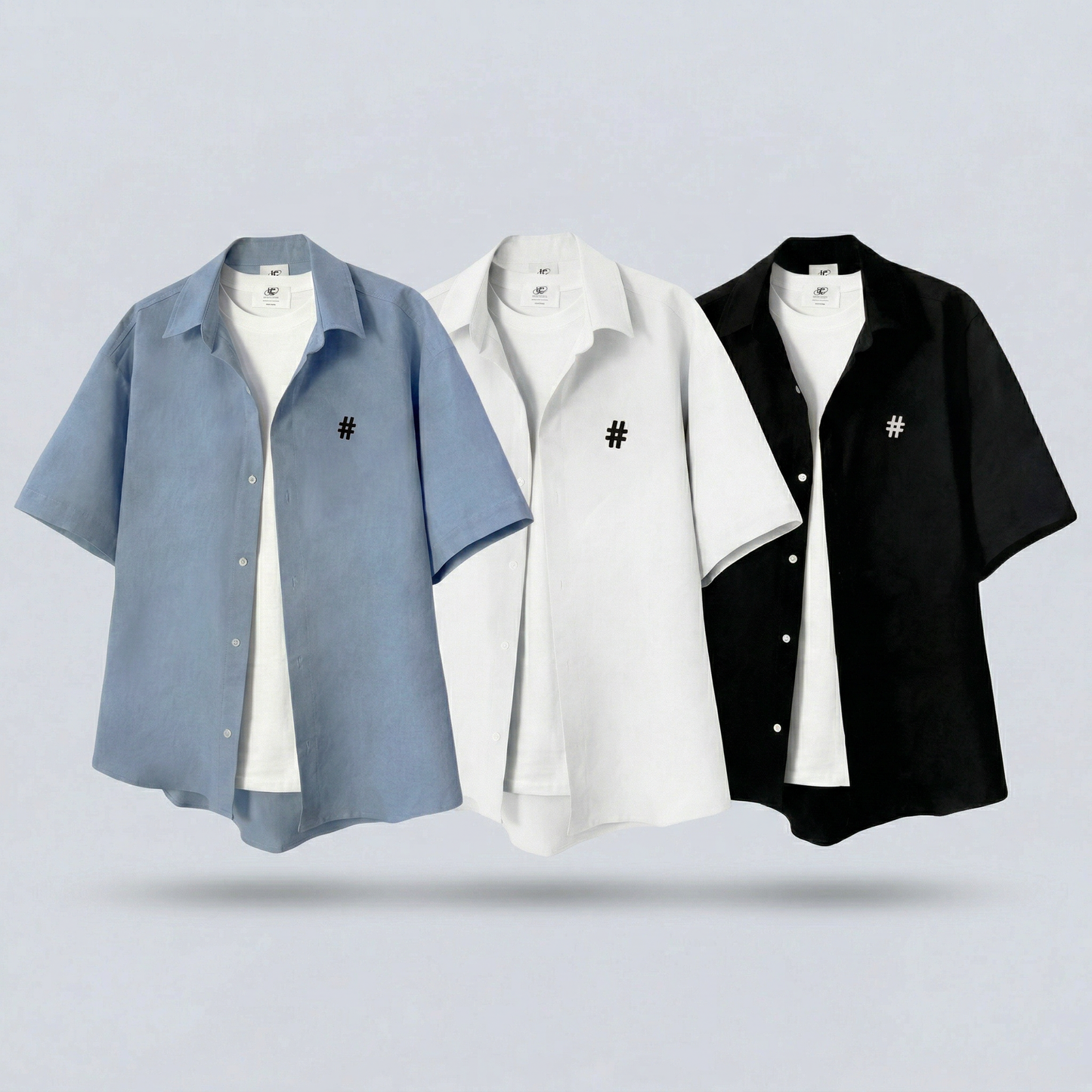 Korean Cotton Wide-Shoulder Casual Shirt – Modern Relaxed Fit