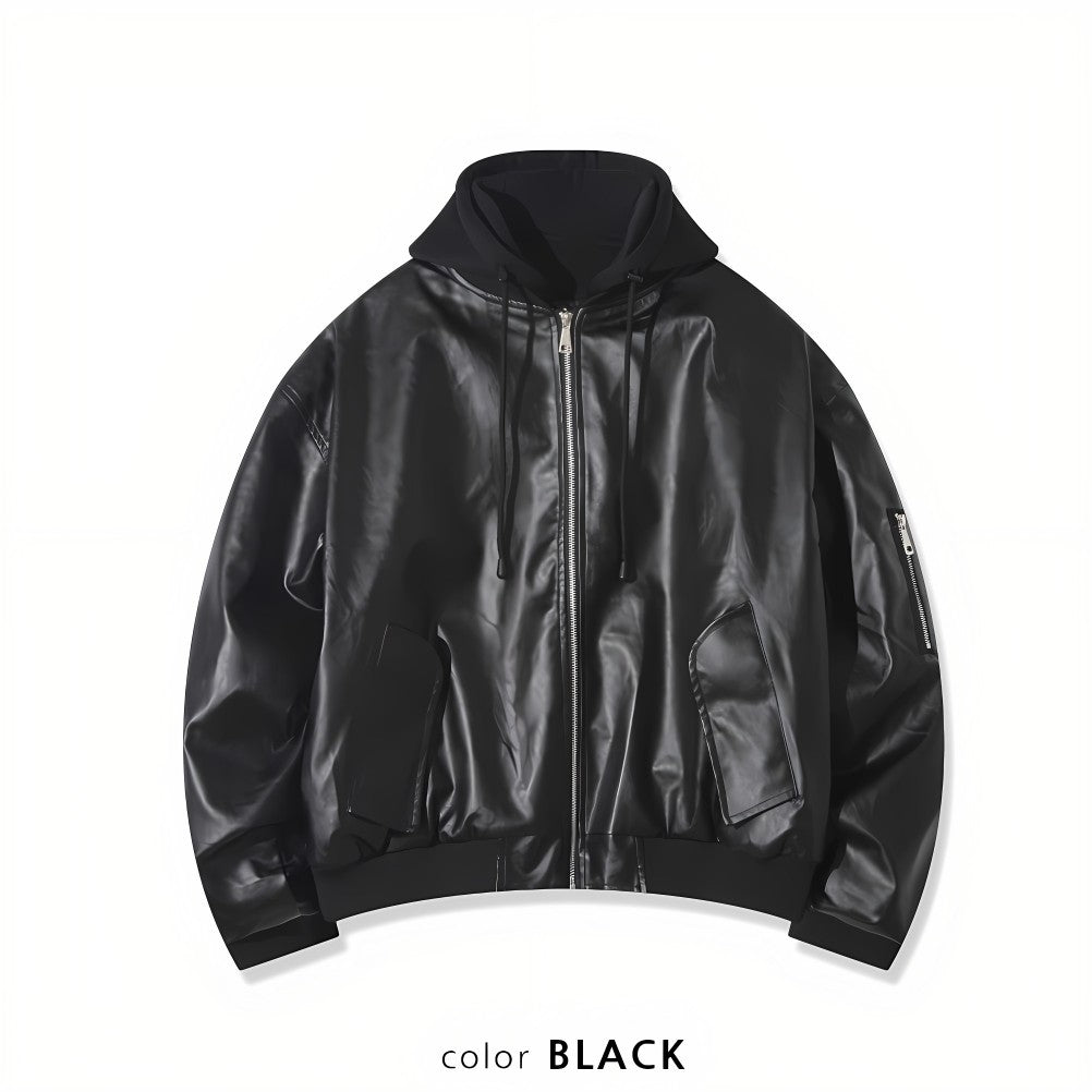 Attached-Layer Hooded Padded Jacket (Unisex)