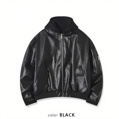 Attached-Layer Hooded Padded Jacket (Unisex)