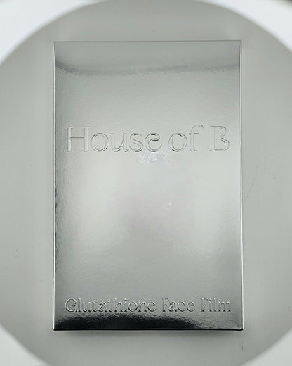 House of B Glow Glutathione 2-Step Face Film Mask Set (5 Sheets) – Skin Tone Enhancement & Wrinkle Care Korean Mask