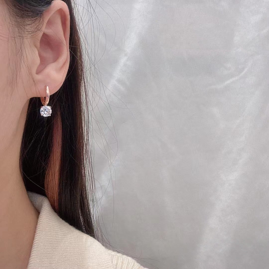 Belle Luxe Rose Tennis Necklace & Belle Éclat Drop Earrings – 18K Rose Gold Vermeil Jewelry Set