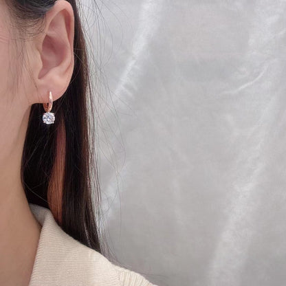 Belle Luxe Rose Tennis Necklace & Belle Éclat Drop Earrings – 18K Rose Gold Vermeil Jewelry Set