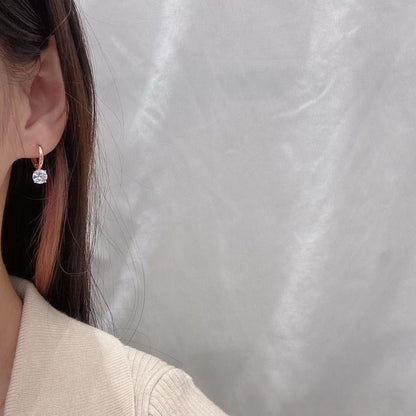 Belle Luxe Rose Tennis Necklace & Belle Éclat Drop Earrings – 18K Rose Gold Vermeil Jewelry Set