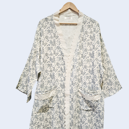 Rose Cotton Gauze Robe & Pants Loungewear Set