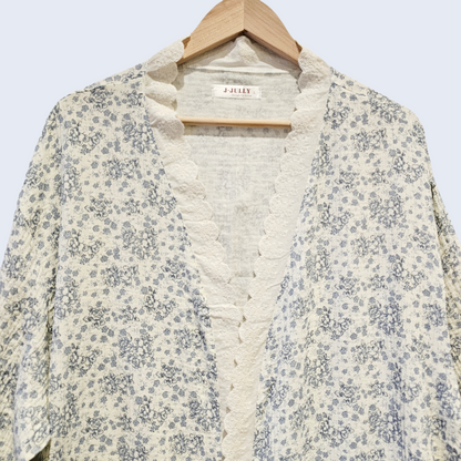 Rose Cotton Gauze Robe & Pants Loungewear Set