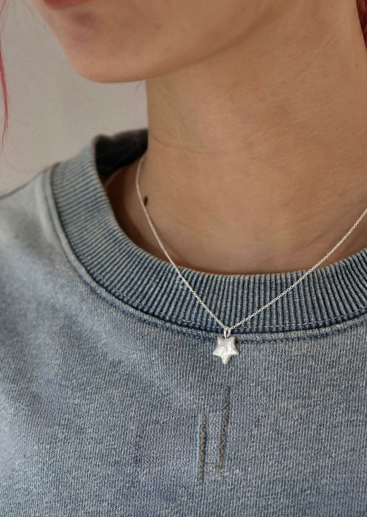 Freshwater Pearl Star Pendant S925 Silver Necklace