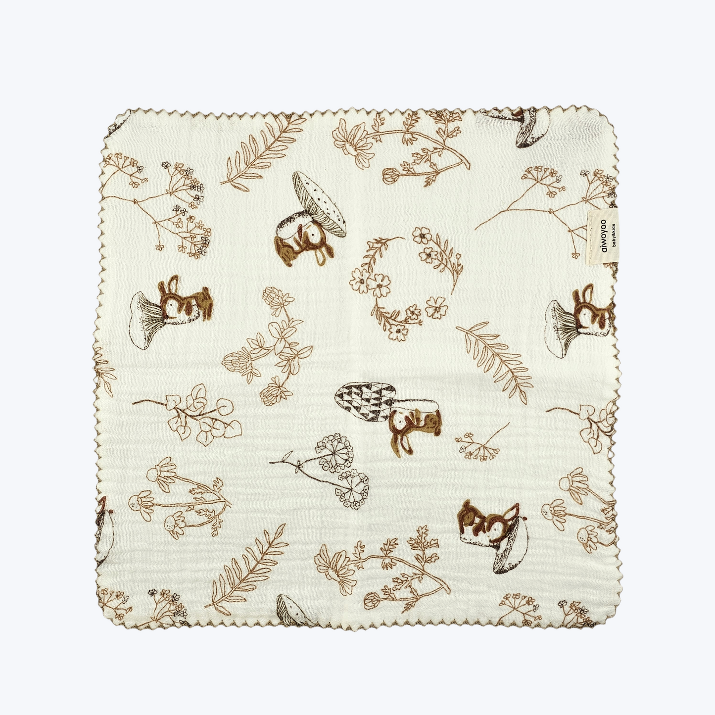Forest Bunny Cotton Gauze Handkerchief